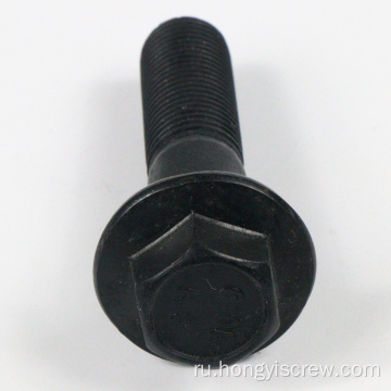 Черный зубчатый оксидный шестигранный фланцевой болт 6 мм 8 мм